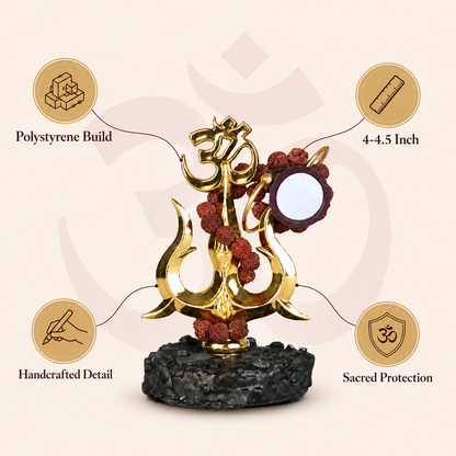 Lord Shiva Trishul With Damru | Car Dashboard