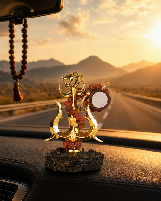 Lord Shiva Trishul With Damru | Car Dashboard