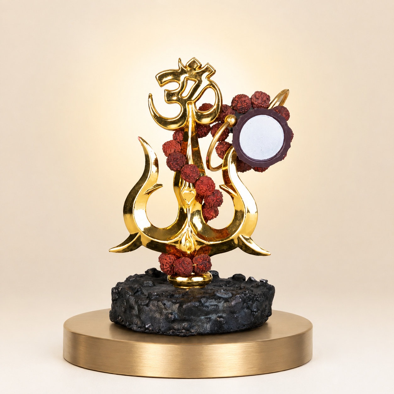 Lord Shiva Trishul With Damru | Car Dashboard