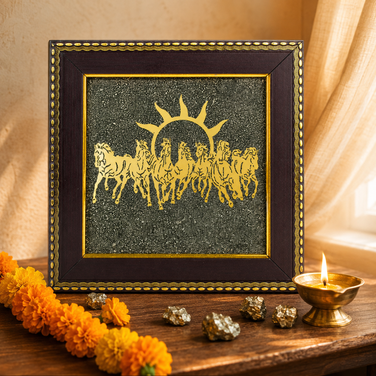 7 Horses Pyrite Frame