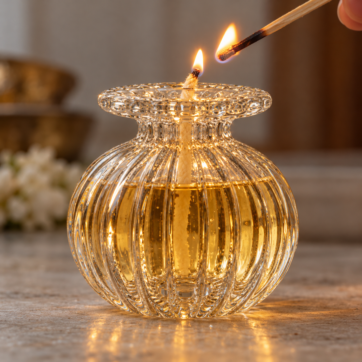 Glass Diya