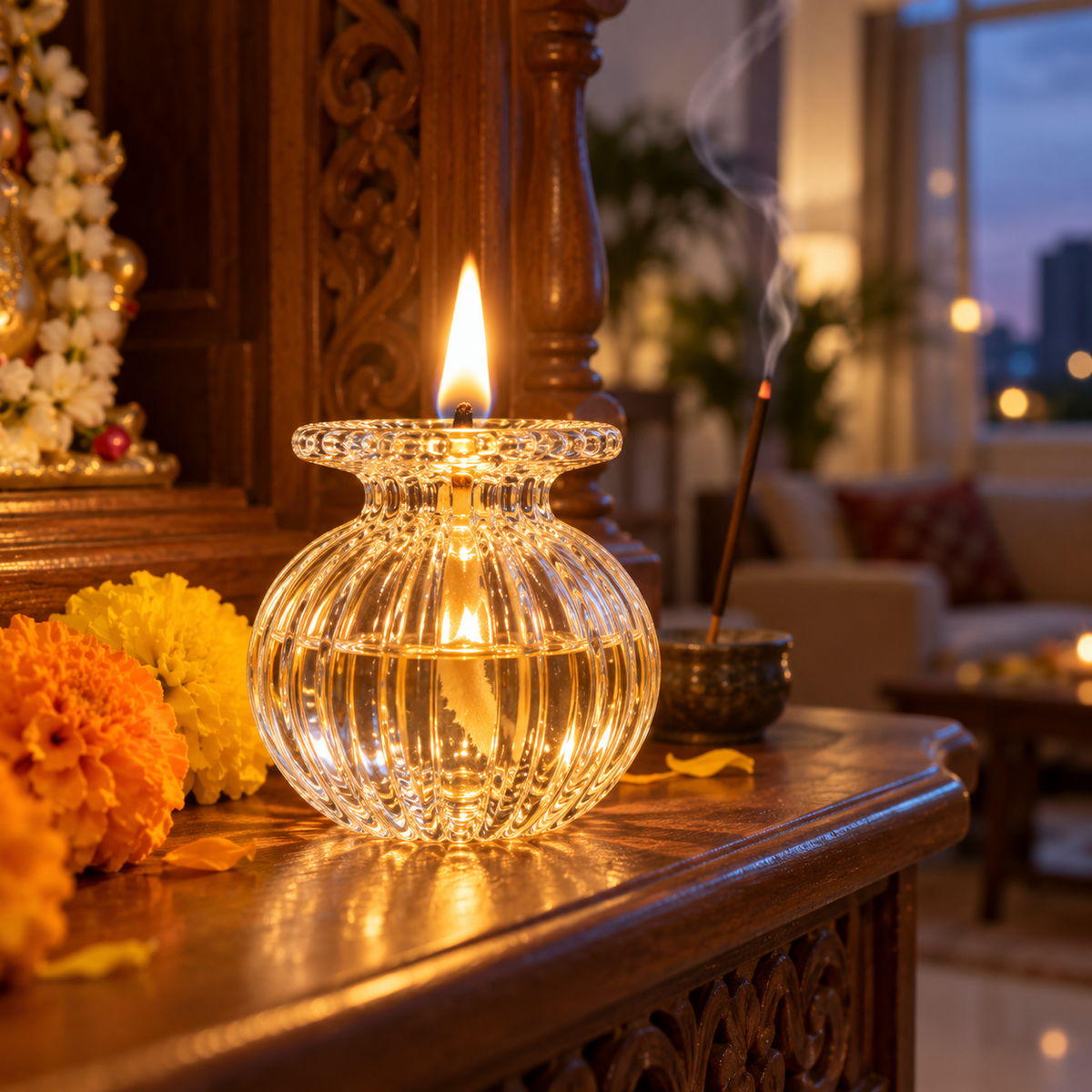 Glass Diya