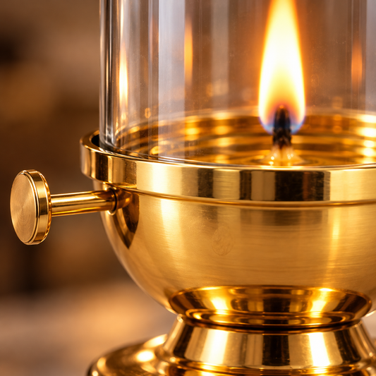 Akhand & Glass Diya