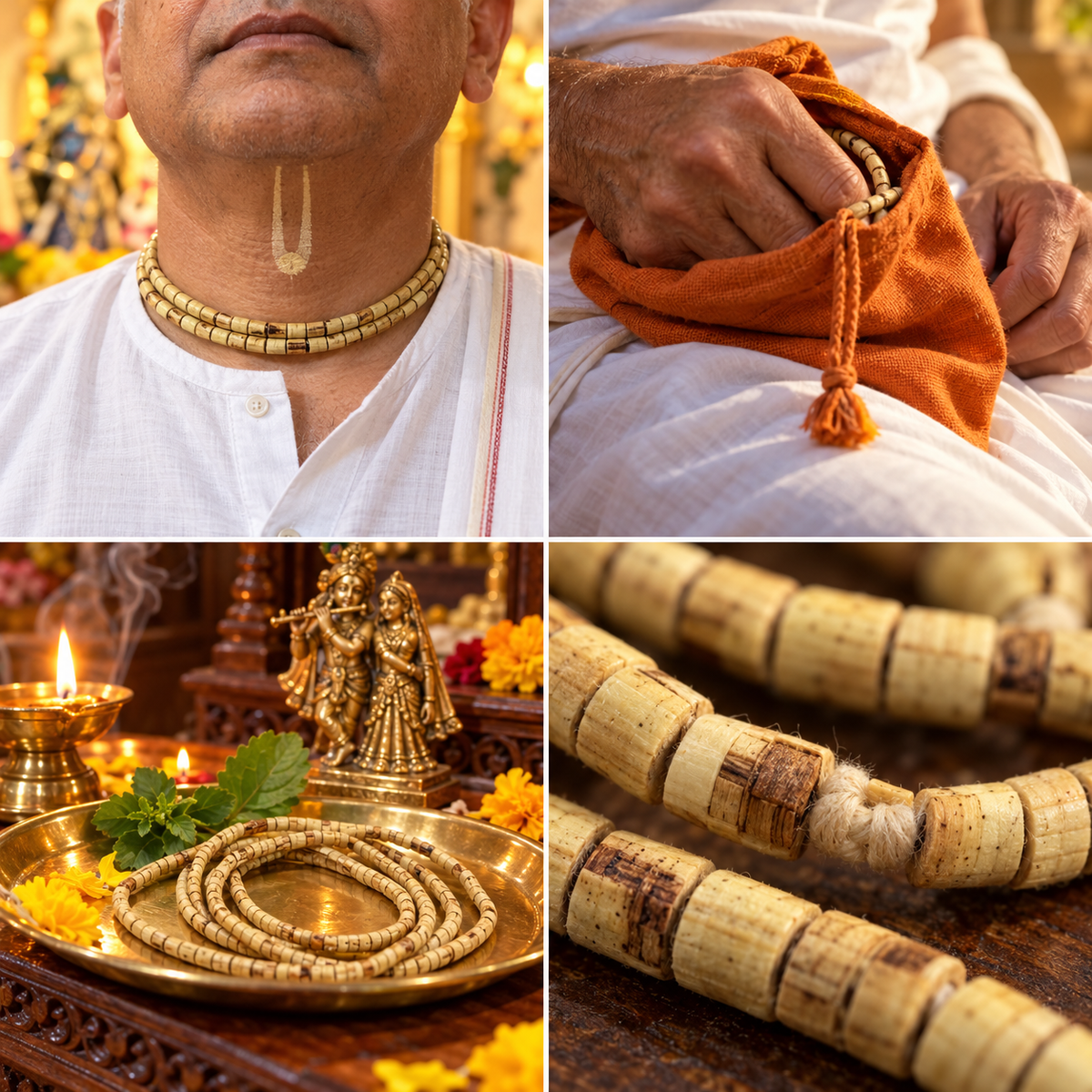 Tulsi Mala in use during morning japa