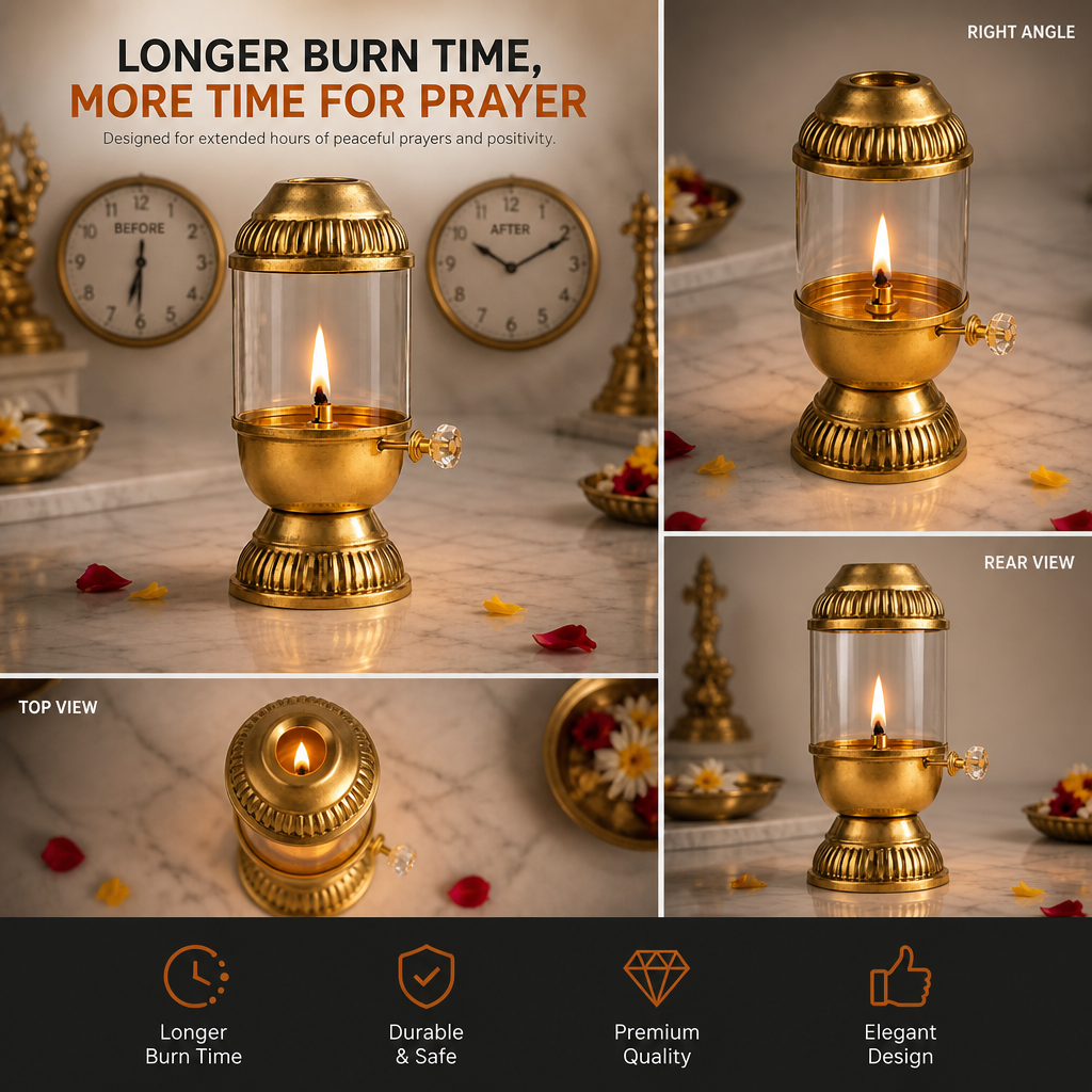 Akhand Glass Diya Set — final beauty shot