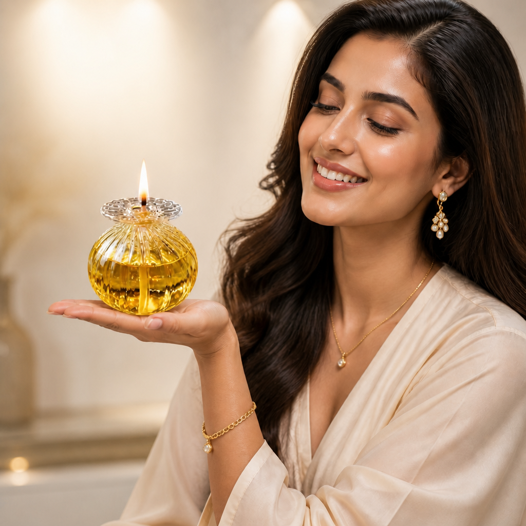 Glass Diya in festive mood