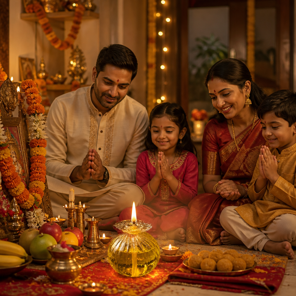 Glass Diya styled with surroundings
