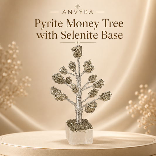 Pyrite Money Tree with Selenite Base